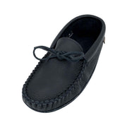 Men's Soft Sole Black Leather Moccasins