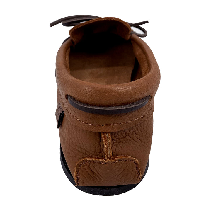 Men's Crepe Rubber Sole Elk Hide Leather Moccasin Loafer Shoes ...
