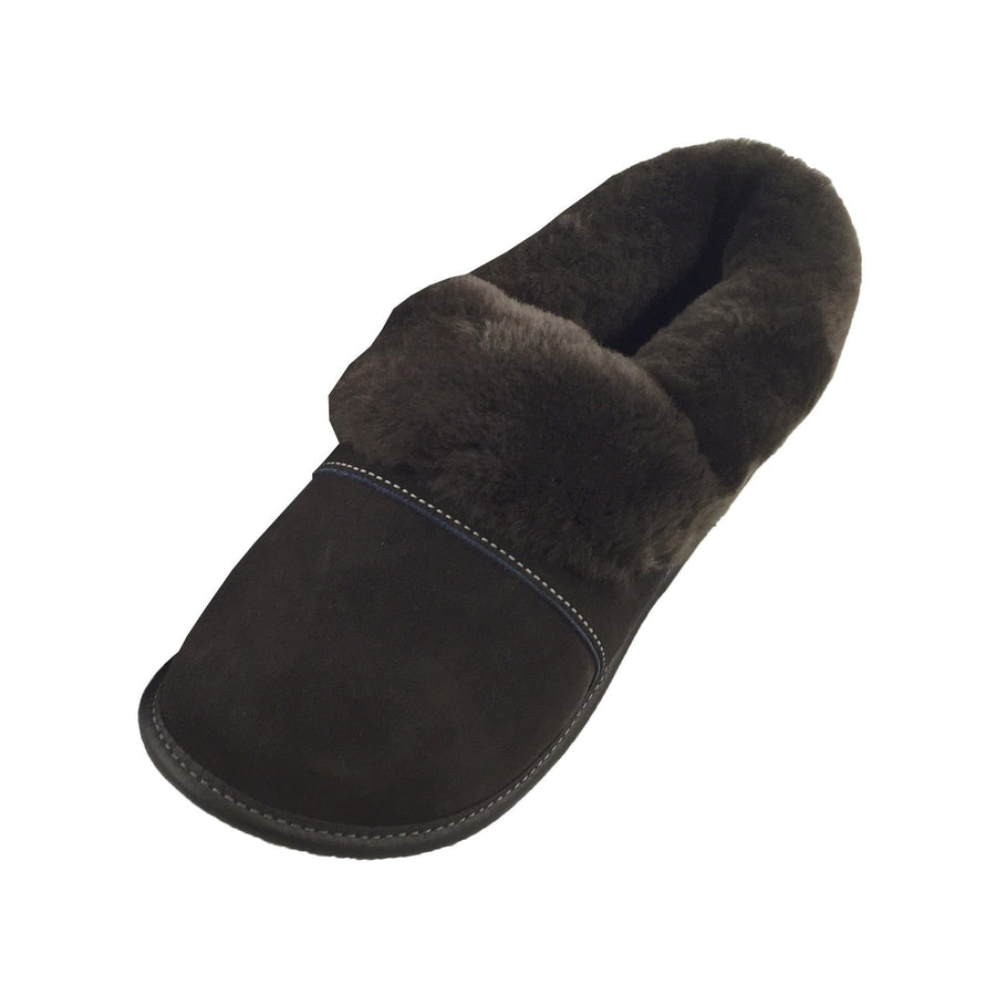 Men's Low Cut Sheepskin Slippers with EVA sole (Final Clearance)