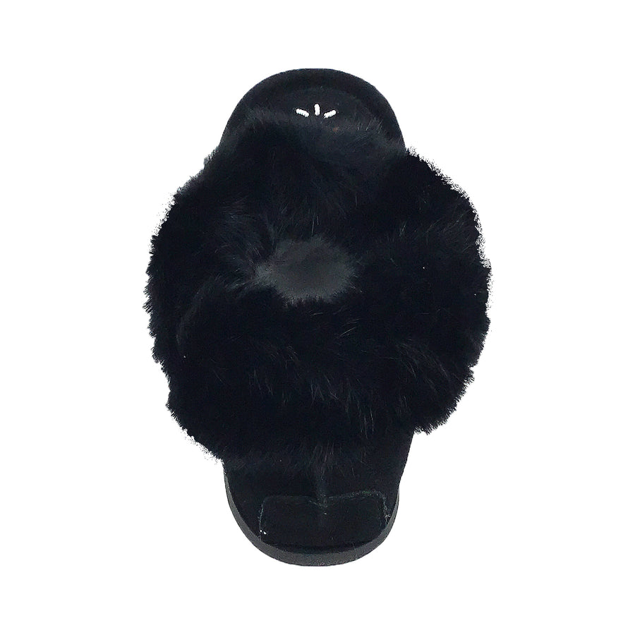 Black fuzzy moccasins deals