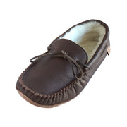 Men's Sheepskin Lined Moccasin Slippers