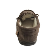 Men's Sheepskin Lined Suede Rubber Sole Moccasins
