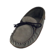 Men's Memory Foam Grey Suede Moccasins