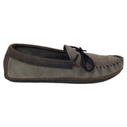 Men's Memory Foam Grey Suede Moccasins