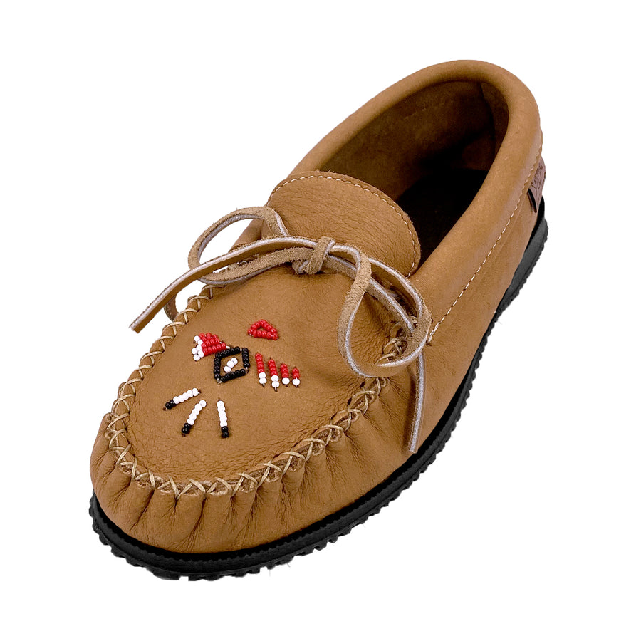 Men's Moose Hide Beaded Moccasin Shoes (Final Clearance)