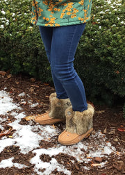 Women's Short Rabbit Fur Mukluks