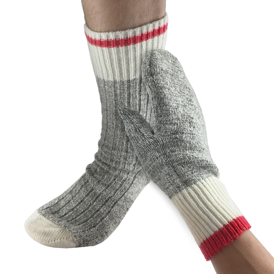 Men's Wool Work Socks & Mittens Gift Set