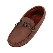 Men's Soft Sole Leather Moccasins Woodstain