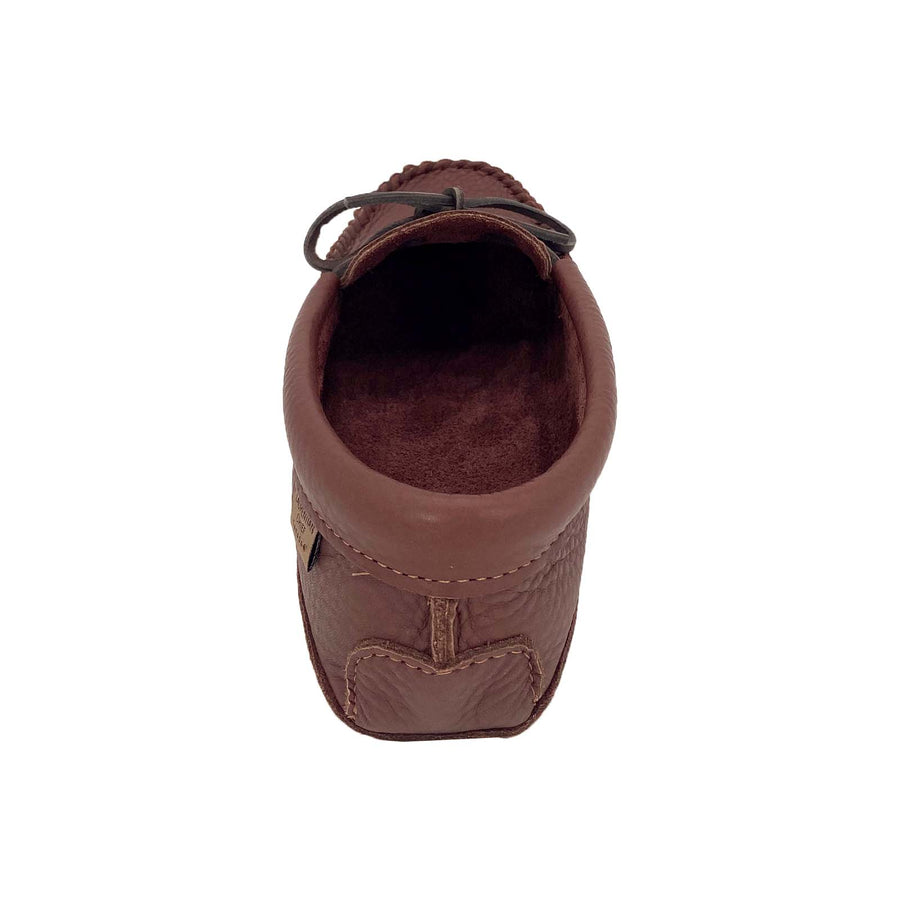 Men's Soft Sole Leather Moccasins Woodstain