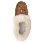 Women's Fleece Lined Soft Sole Beaded Moccasins