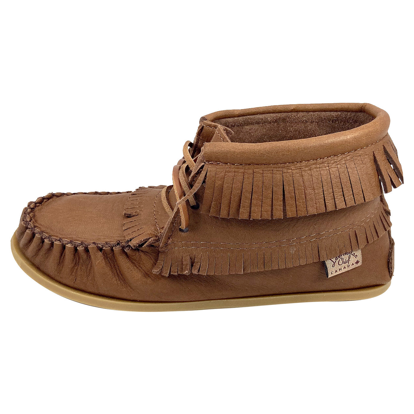 Women s Maple Brown Laurentian Chief Apache Ankle Moccasin Boots 6