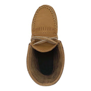 Women's Cork Brown Leather Moccasin Boots