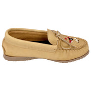 Women's Rubber Sole Beaded Moccasin Shoes