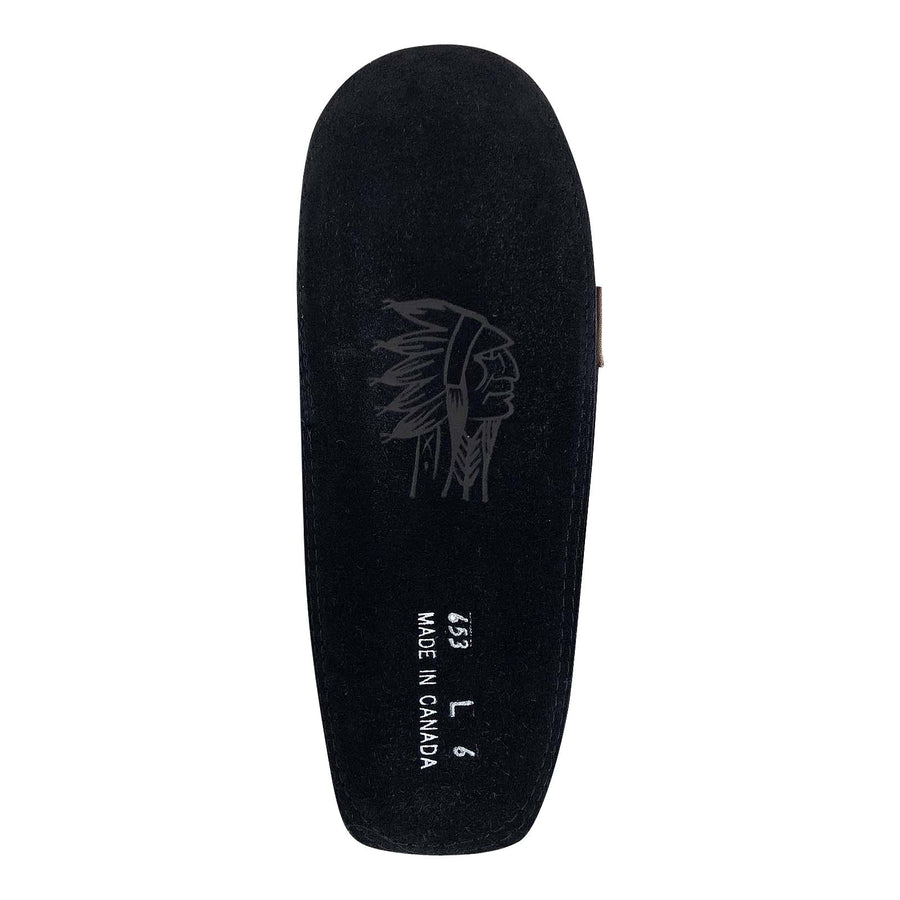 Women's Fleece Lined Rabbit Fur Black Suede Moccasins