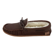 Women's Sheepskin Lined Dark Brown Moccasins (Clearance)