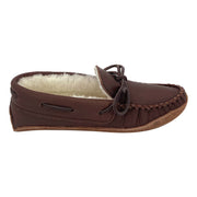 Women's Sheepskin Lined Dark Brown Moccasins (Clearance)