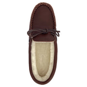 Women's Sheepskin Lined Dark Brown Moccasins (Clearance)
