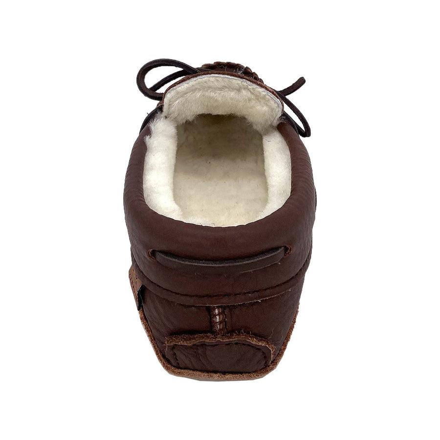 Women's Sheepskin Lined Dark Brown Moccasins (Clearance)