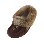 Women's Lined Rabbit Fur Moccasins (Final Clearance 4 & 5 ONLY)