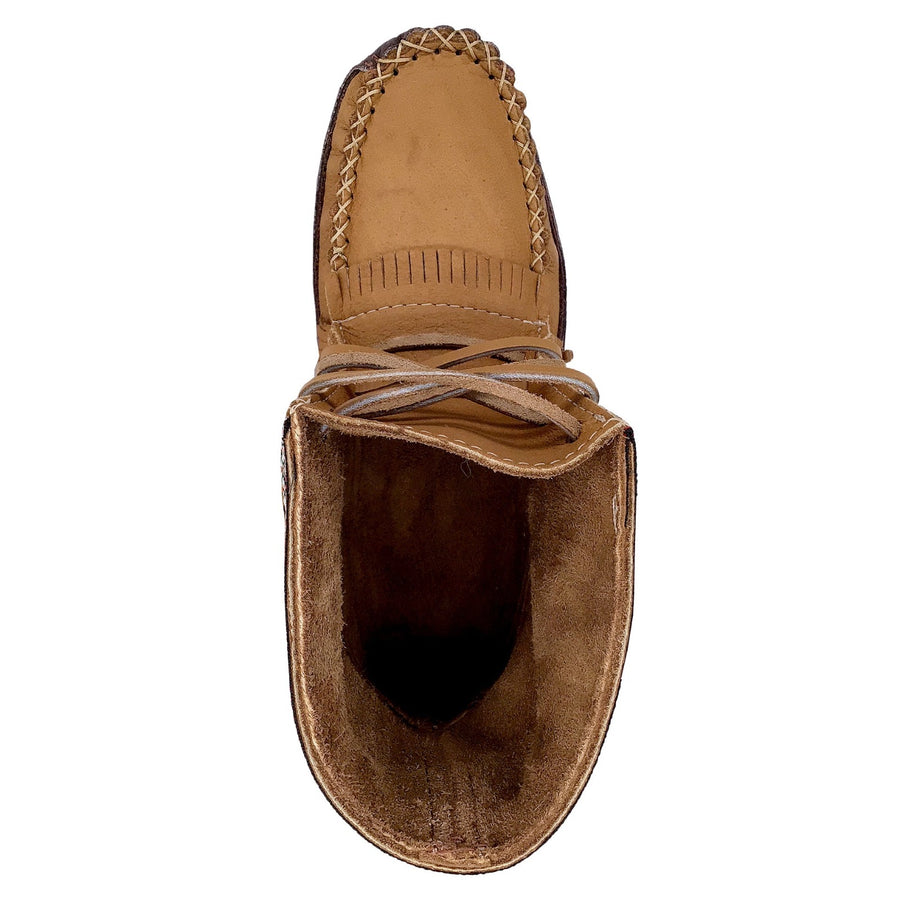 Women's Genuine Moose Hide Leather Ankle High Earthing Moccasin