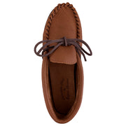 Women's Rubber Sole Elk Hide Leather Moccasins