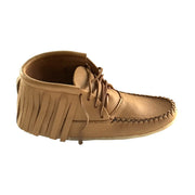 Women’s Fringed Crepe Sole Moose Hide Moccasin Boots