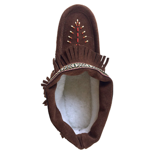 CC Moccasins Black Chain Suede And Fleece