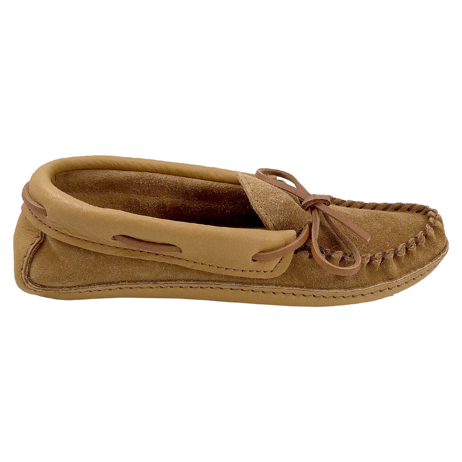 Women's Soft Sole Suede Leather Trim Moccasins