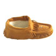 Women's Fringed Soft Sole Suede Beaded Moccasins